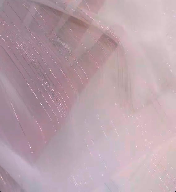 Silver Glitter Yoryo Chiffon Fabric: Sheer Lightweight Dress Material