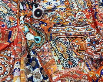 Digital Print Chiffon Fabric: Lightweight Sheer Material for Sewing - 150cm Width