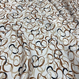 Digital Printed Silky Satin Fabric: Glossy Dressmaking Material, 1.64 Yards Wide