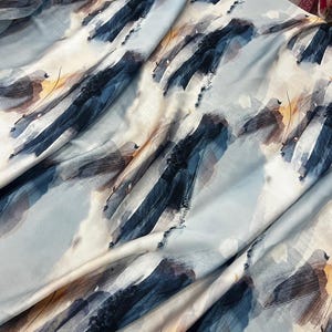 Digital Printed Silky Satin Fabric: Glossy Dressmaking Material