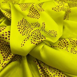 Digital Printed Silky Satin Fabric: Dressmaking & Craft Fabric - 150cm Width