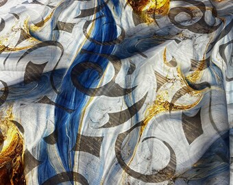 Jacquard Chiffon Fabric: Lightweight Sheer Material for Sewing - 150cm Width