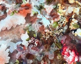 Jacquard Chiffon Fabric: Lightweight Sheer Material for Sewing - 150cm Width