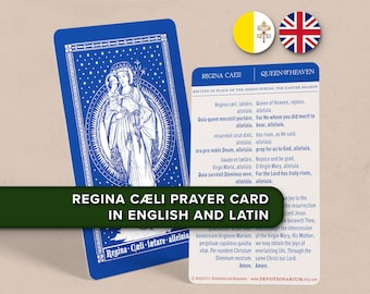 Regina Cæli / Queen of Heaven · Prayer Card · (Latin/English) · Digital Download PDF