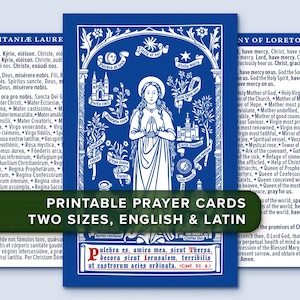 Litany of the Blessed Virgin Mary (Loreto) · Printable Traditional Catholic Prayer Card · Latin/English · Digital Download PDF File