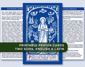 Litany of Loreto Prayer Card: Latin & English Printable (PDF)
