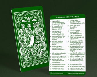 Apostles Creed Prayer Card: Latin & English, Catholic Printable (Digital Download PDF)