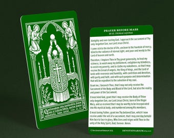 St. Thomas Aquinas Prayer before Mas: Latin & English (Digital Download)