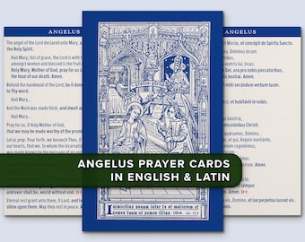 Angelus Prayer Card: Traditional Catholic Latin/English (Digital Download)