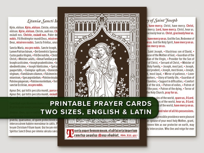 Litany of Saint Joseph · Litaniæ Sancti Ioseph · Printable Traditional ...