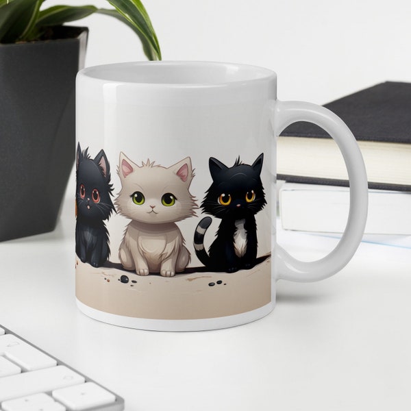 CUTE CAT MUG, cat lover gift, Ele 2912, cat owner gift, coffee mug, cat mug, cute cat mug, Katze, cat mom, Süße Kitten, Lustige Tasse