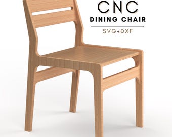 Dining Chair - CNC Files, DIY Chair Plan, CNC Furniture Project Plans, Digital Furniture Project, Wood Router Files svg, pdf, dxf template