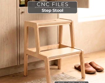 Archivos para fresadora CNC de taburetes - Planos de proyectos de muebles de madera contrachapada (DXF, SVG)