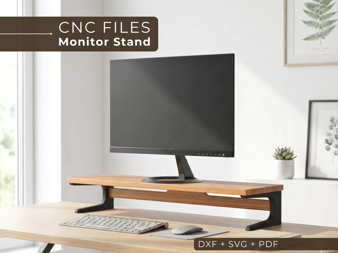 CNC Files - Monitor Stand - Home Office Desk Organizer and Computer ...