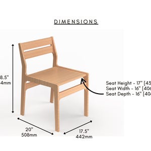 Downloadable Digital Furniture CNC router files for a modern chair with arms. Great CNC project for woodworkers building dining chairs or accent chairs. Includes CNC chair plans, digital furniture files, and instructions for CNC routers. Ideal for anyone searching for cnc files chair, cnc dining chair, or montessori chair builds. Overall Dimensions for chair are 19" wide x 21" deep x 28.5" tall. Seat height is 17". Perfect CNC project for a dining chair build.