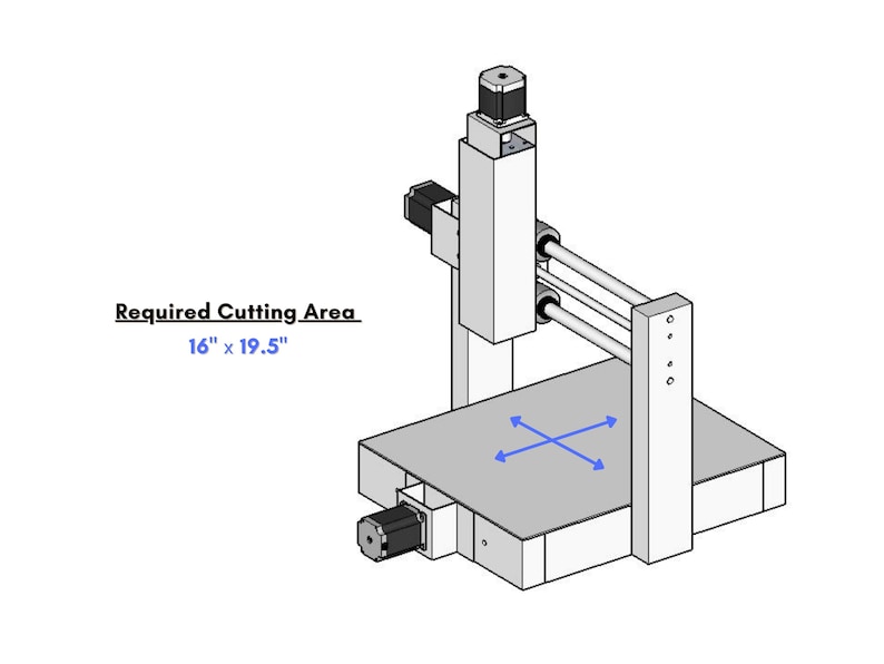 CNC machine size requirements to build this cnc project side table. Compatible with small hobby cnc routers. CNC router must be able to cut at least 16" x 19.5" for the largest part of this small round end table and plant stand.