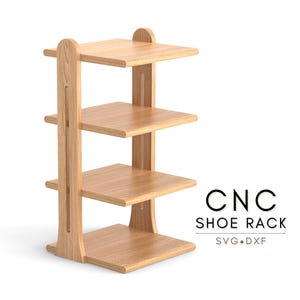 Arquivos CNC para Organizador de Sapatos para Tupia de Madeira, Projetos de Prateleira de Sapatos para Hall de Entrada e Arquivos Vetoriais para Tupia CNC (svg, dxf)
