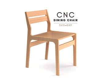 Archivos CNC para sillas de comedor, planos para sillas DIY, proyectos de muebles CNC, archivos digitales para muebles, plantillas para fresadora de madera (SVG, PDF, DXF).