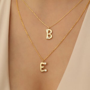Collar de burbuja con inicial de diamante, colgante de diamante con letra personalizada, collar de globo con inicial de oro, gargantilla con inicial, regalo para mamá.