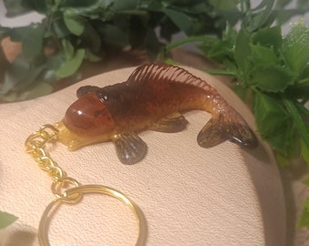 Fantasy koi fish resin keychain nice gift