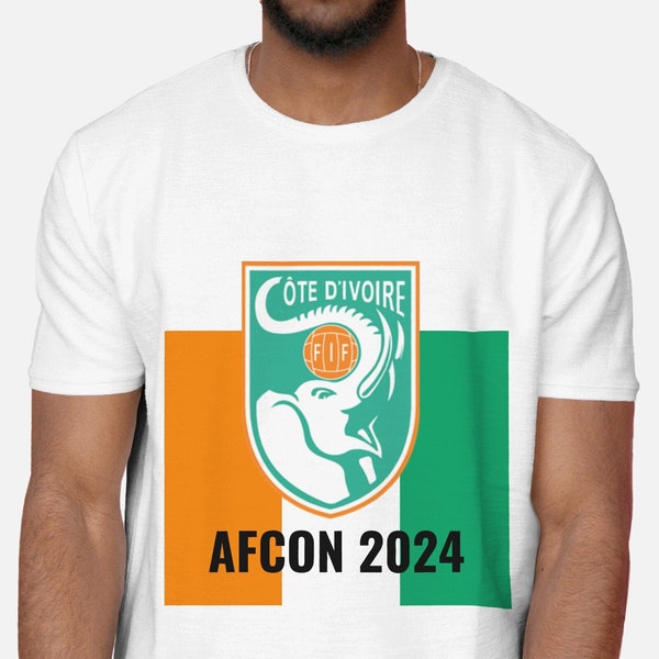 Ivory Coast AFCON 2024 T-Shirt, Côte d'Ivoire, Africa Cup Of Nations, Elephants, Supporter, Drogba, Jersey Classic Unisex Crewneck T-shirt