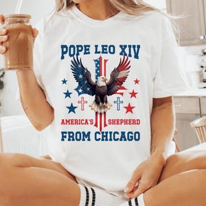 Camisa Habemus Papam 2025 Eleição do Vaticano Leão XIV de Chicago, Camisa Papa Leão XIV, Novo Papa, Camisa Papa Americano, Presente da Fé Católica
