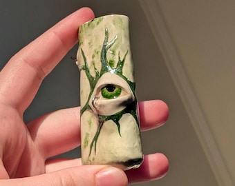 Funda de encendedor verde espeluznantemente linda
