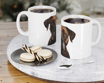 Tazza per cani, regalo di San Valentino, regalo di nozze, tazza di caffè in ceramica, regalo di San Valentino romantico| Tazza vintage, tazza da tè d'amore, stile retrò