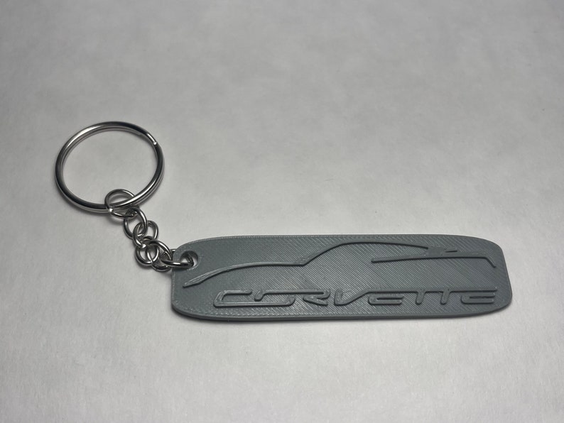 3D Printed Corvette Keychain Chevy car Accessory - Etsy
