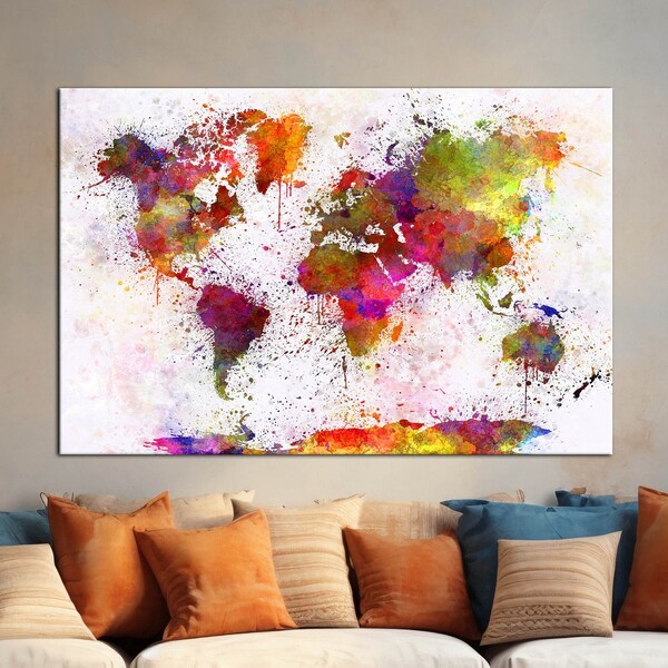 World Map Decor - Etsy