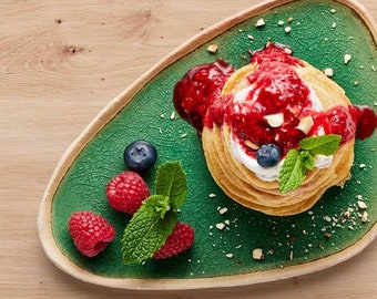 BEST Vegan Rezept Leckere Dessert Pfannkuchen Mit Gesunden Produkten Himbeeren Gesundheit und Langlebigkeit Selbstgemacht