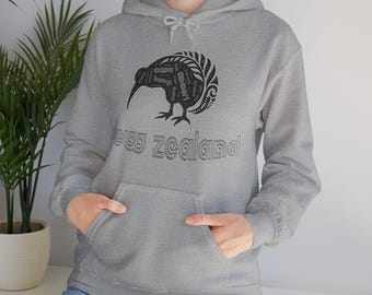 Kiwi Bird Hoodie: New Zealand Graphic Print, Cozy Travel Wear