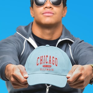 Chicago Illinois Athletic Dad Cap, Traveler Gift Baseball Cap, Chicago Souvenir, Classic Hat, Travel Dad Hat