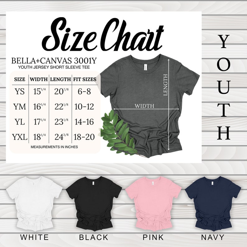 Size and Color Chart