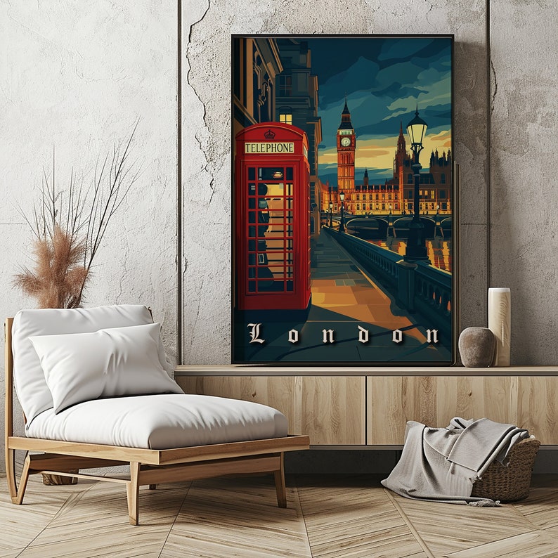 Vacation Art Boutique London Vintage Travel Poster
