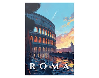 Väggkonsttryck i Rom - Vintage Colosseum fotodekor