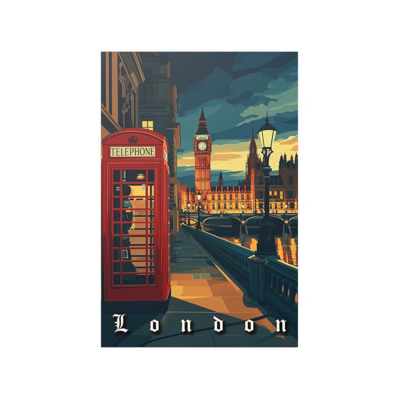 Vacation Art Boutique London Vintage Travel Poster