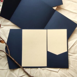 Sobres de bolsillo azul oscuro, invitación de bolsillo, sobres boda, sobres C5, sobres 12x18cm, sobres  16x16cm, sobres para regalo