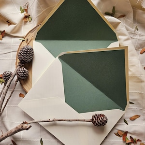 sobre boda marfil forrdos, sobres rusticos, sobres de compromiso eucalipto, boho, sobres para invitaciones de boda