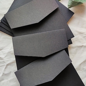 Envelopes de bolso pretos, envelopes de casamento, envelopes C5, envelopes 12x18cm, envelopes quadrados 16x16cm, noivado, envelopes pretos