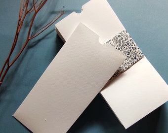 Witte enveloppen, uitnodigingsverpakking, witte enveloppen, 11x22cm enveloppen, verlovingsenveloppen, trouwenveloppen, geldenveloppen