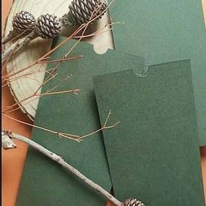 Confezione di buste verde scuro per inviti di nozze, buste di fidanzamento 11x22 cm, buste nuziali, busta verticale verde