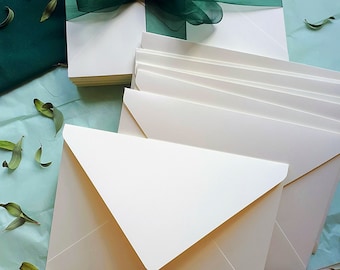 Elfenbeinfarbener Hochzeitsumschlag, C5-Umschläge, Hochzeitseinladungen, 12x18cm Umschläge, quadratische Umschläge, klassische Umschläge, Verlobungsumschläge, Hochzeitspapeterie