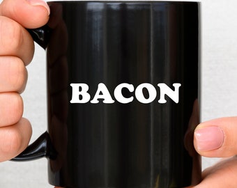 Bacon Mug, Bacon Lover Gift, Bacon Lover Mug, Cute Foodie Mug, Funny Foodie Birthday Gift, I Love Bacon, Breakfast Lover Brunch, Chef Mug