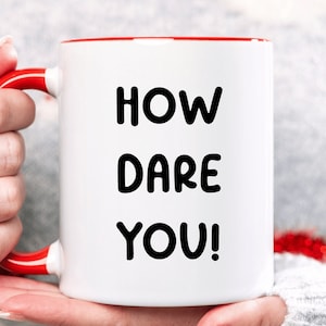 How Dare You, Hilarious Mugs, Humorous Mugs, Sassy Coffee Mugs, Best Friend Gift Box, Best Friend Present, Funny Mugs For Women, Gag Gifts