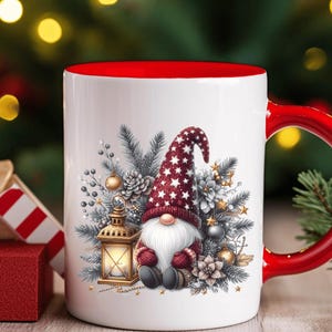 Frohe Weihnachten Wichtel-Kaffeetasse Gemütliche Winter Wichtel-Becher wunderliche Feiertags-Weihnachtsweihnacht niedliche Wichtel-Kaffeetasse-Familien-Weihnachtsgeschenk-festliche Jahreszeit