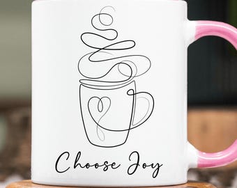 Choose Joy Cute Coffee Mug Positive Vibes Supportive Gift For Friend Birthday Gift Motivational Mug Inspirational Cup Encouragement Gift