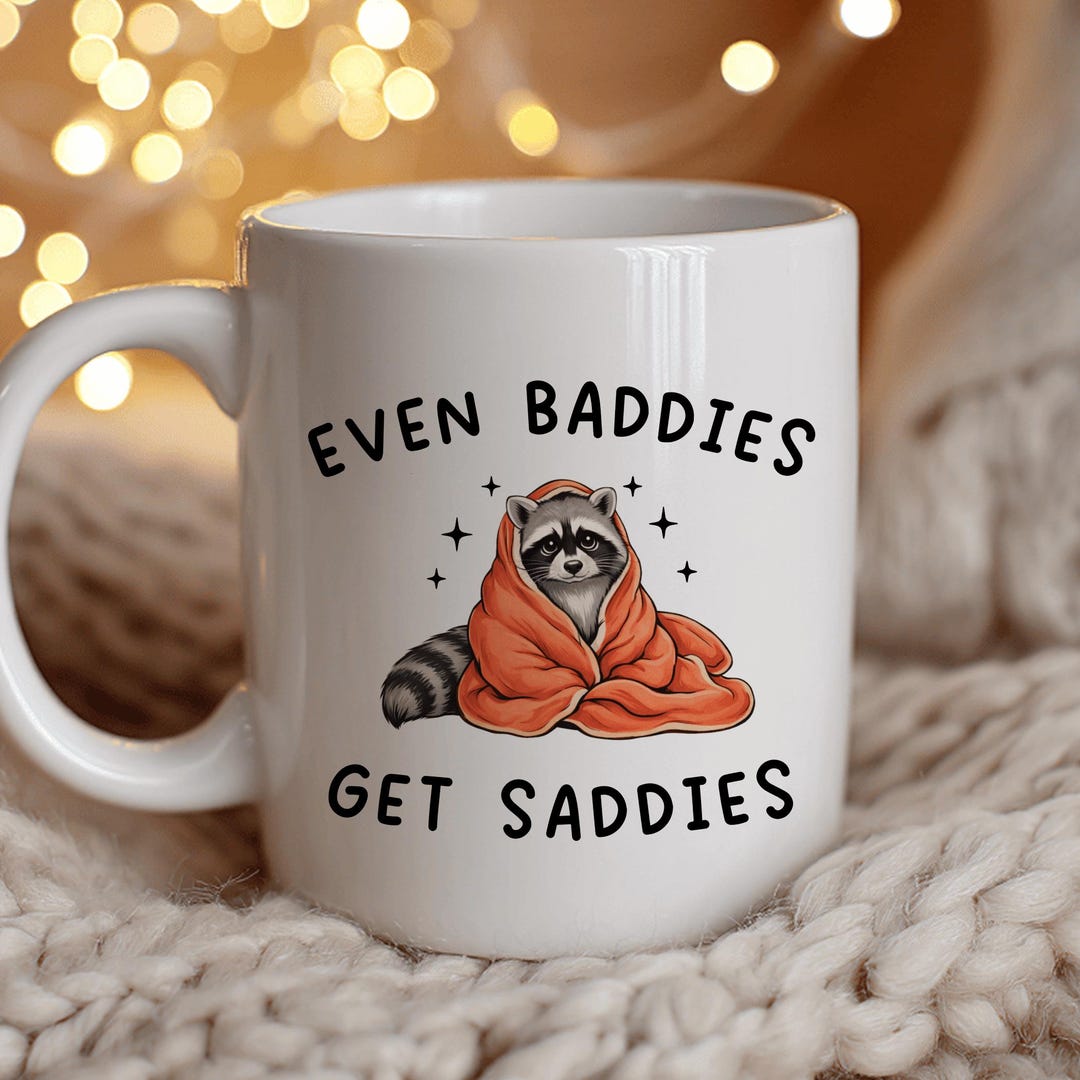 Supportive Racoon Funny Raccoon Meme Mug Trash Panda Coffee Cup Mental Health Gift ...