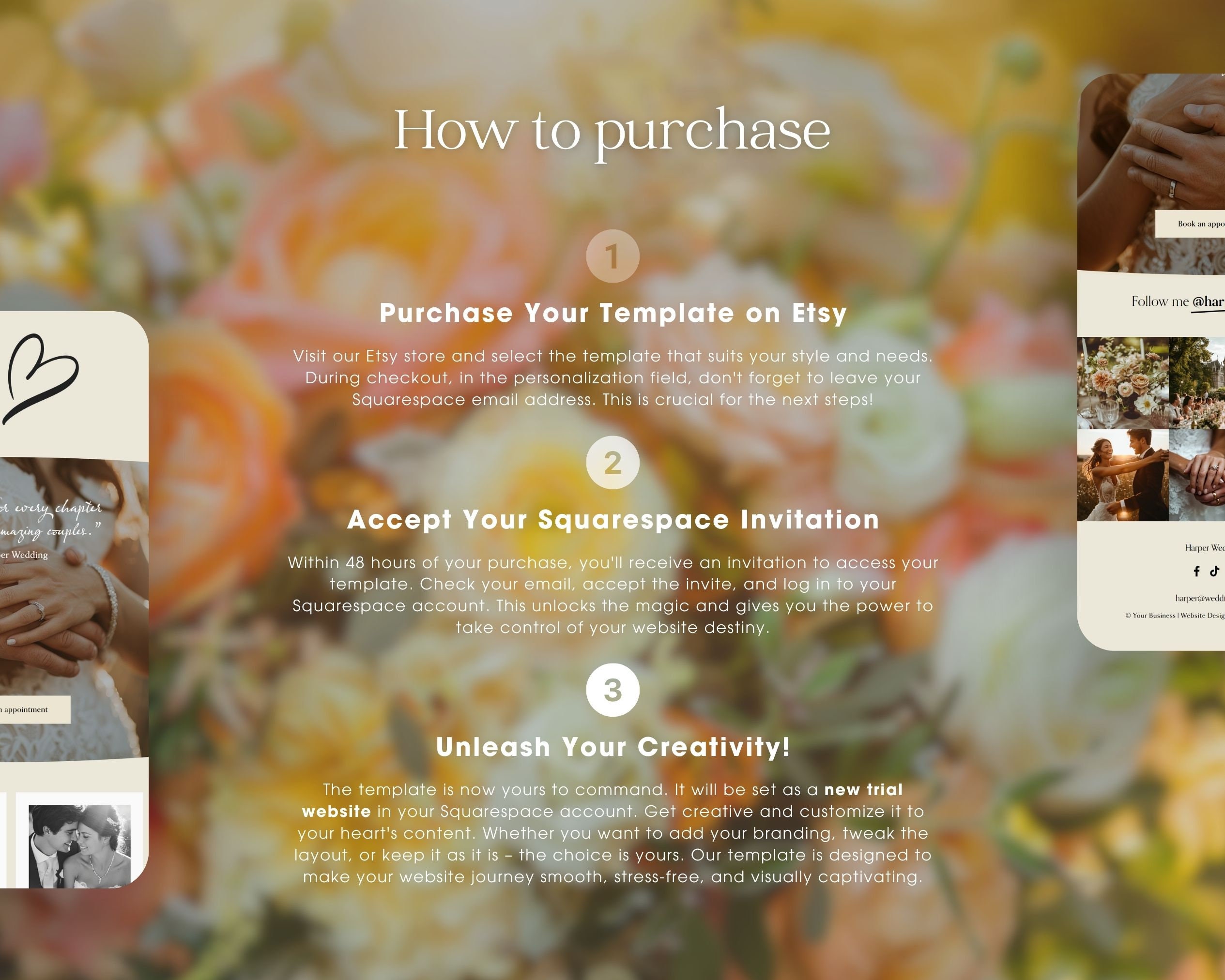 Squarespace 7.1 Template, Wedding Photography Website Template, for