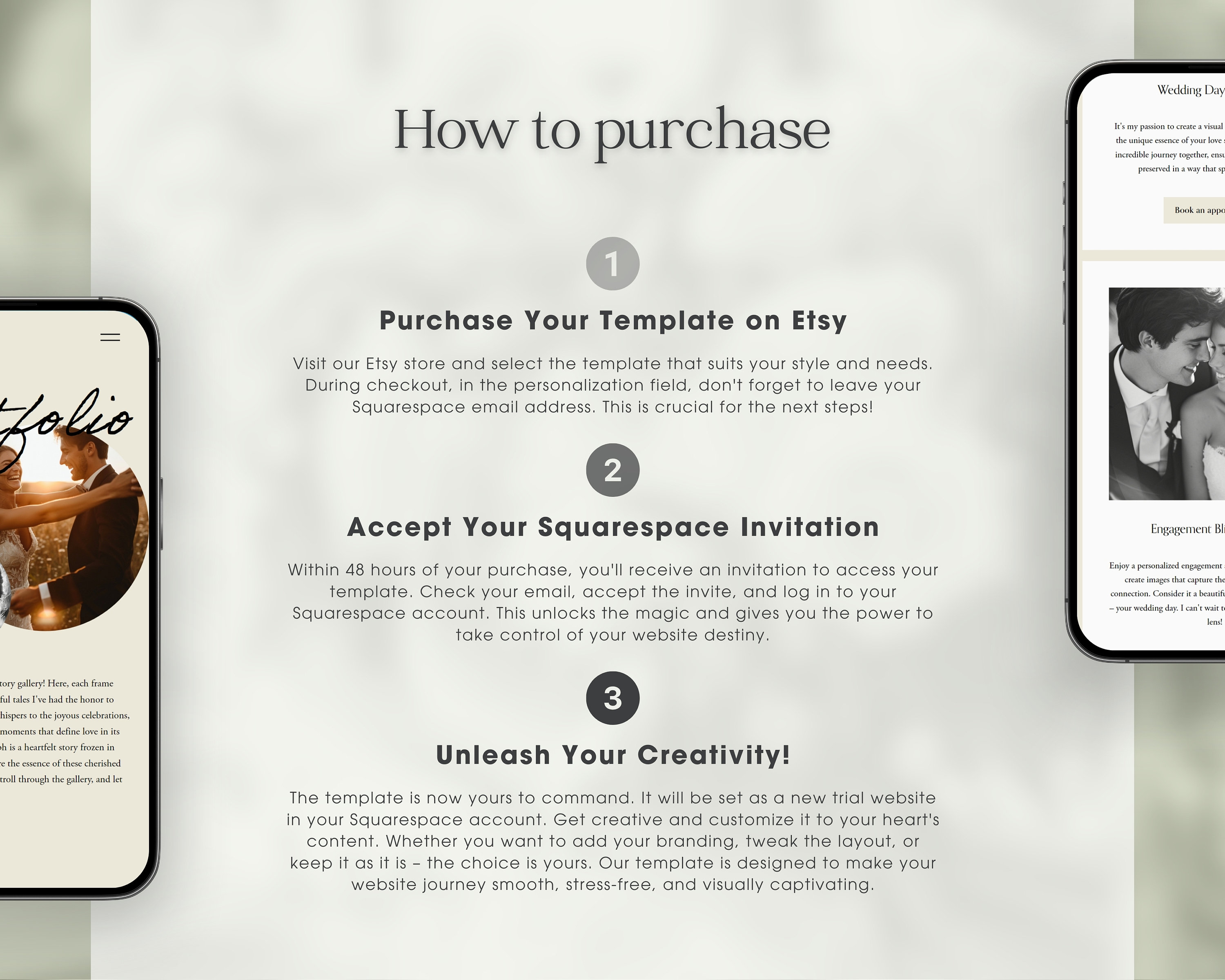 Squarespace 7.1 Template, Wedding Photography Website Template, Minimal